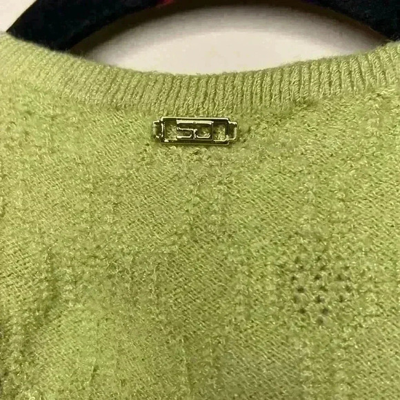 St. John Sport Green Wool Cropped Cardigan - Picture 7 of 7